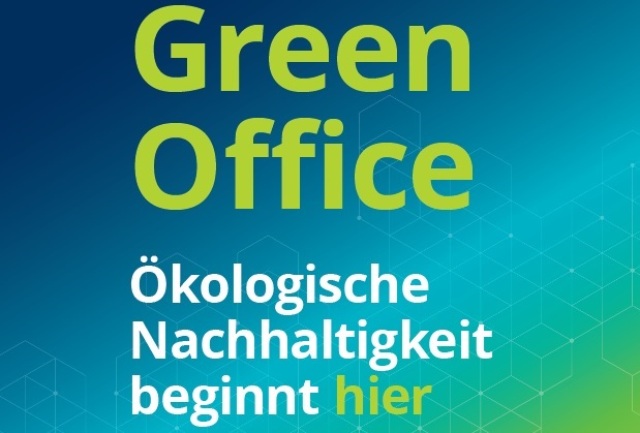 Banner: Green Office: Ökologische Nachhaltigkeit beginnt hier