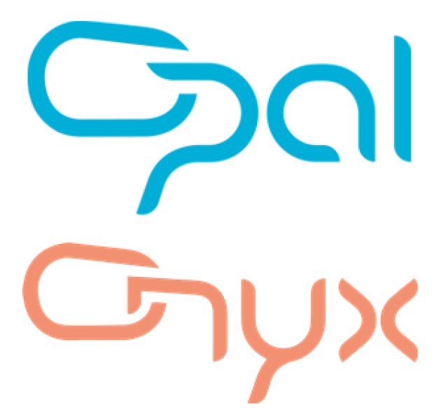 Logos: Schriftzüge OPAL und ONYX