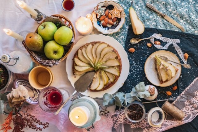 Veganes Essen schön dekoriert