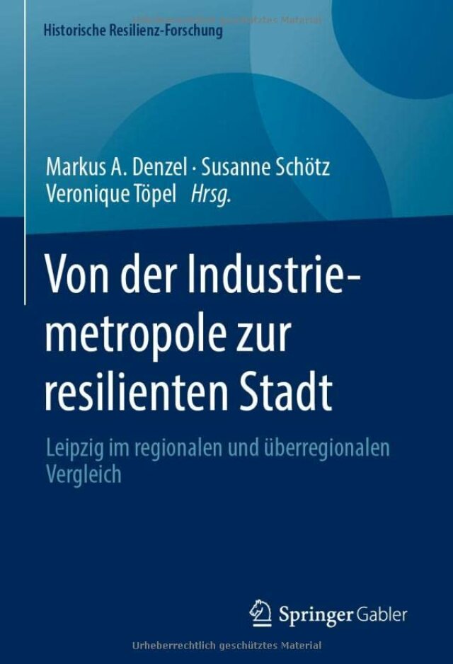 blaues Buchcover 'Von der Industriemetro­pole zur resilienten Stadt'