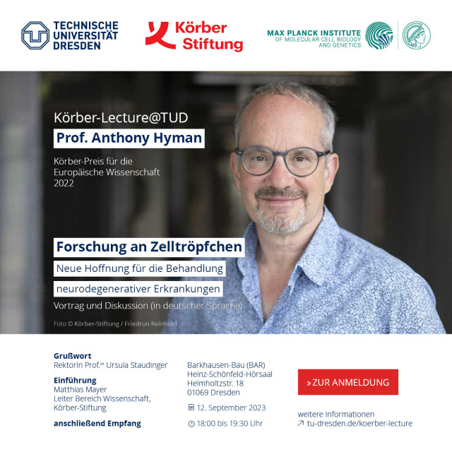 Foto der Veranstaltung der Körber-Lecture@TUD zeigt Prof. Hyman im Porträt (c) Körber-Stiftung/Friedrun Reinhold