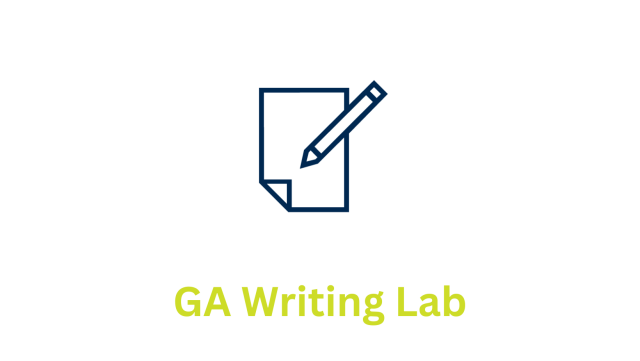 GA Writing lab; pen and paper (icon)