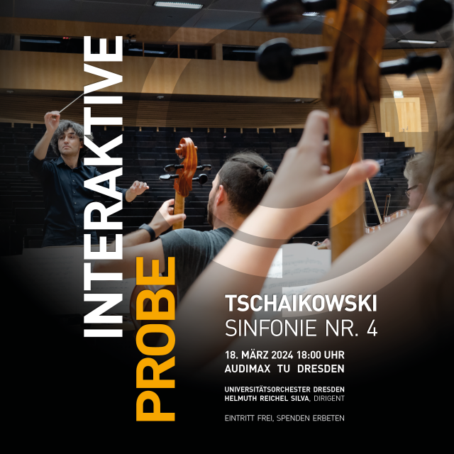 The German poster for the event 'Interaktive Probe'.