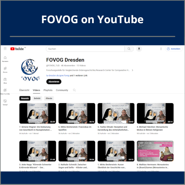 The picture shows a dark blue background with a grey border. The upper part of the image shows the words 'FOVOG on YouTube'. After a short distance, a grey line follows, which can be seen in the middle of the image.