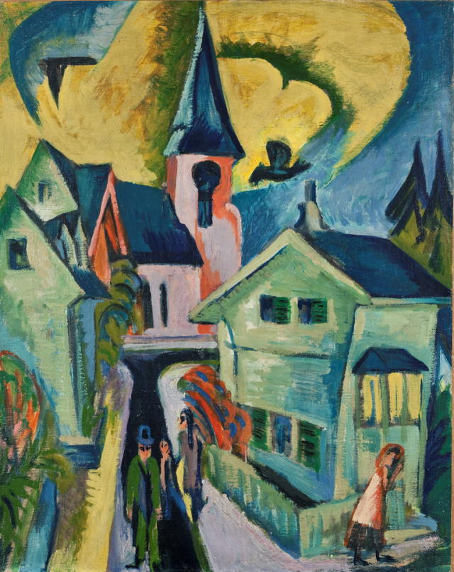 Oil painting by Ernst Ludwig Kirchner. Expressionist.