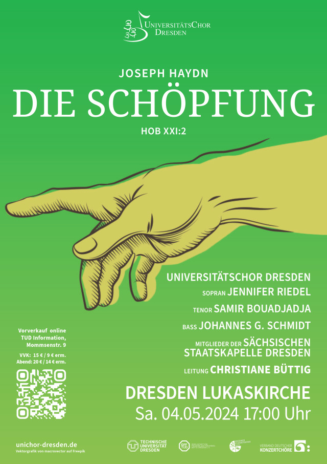 The German poster for the event 'Die Schöpfung'.