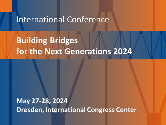 Ankündigungsposter, 'Building Bridges for the Next Generations' 2024