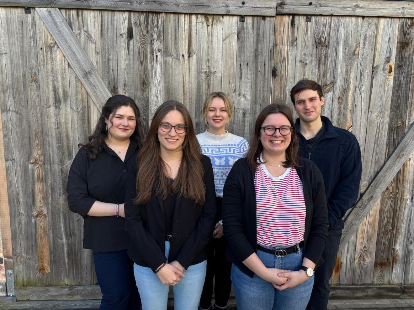 Group photo of five students.