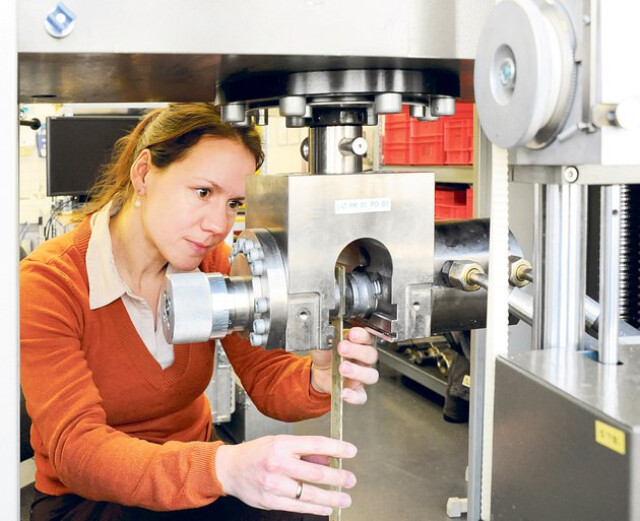 Scientist doing lab work.