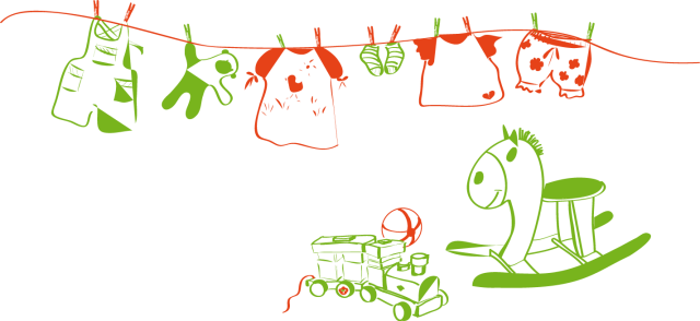 The image shows the poster of the Campus Office Uni mit Kind for the kid's clothes swap. 