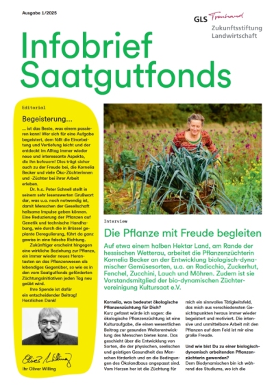 Infobrief 01/2025 der Zukunftsstiftung Landwirtschaft