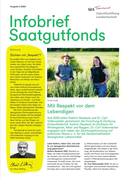 Titelbild des Infobrief Saatgutfonds (2/2025)